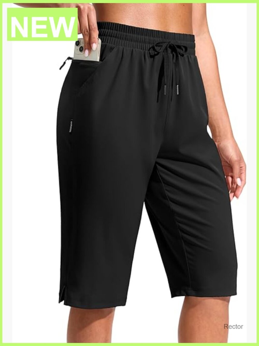 Women's 13" Long Hiking Shorts with Zipper Pocket Lightweight Quick Dry Knee
